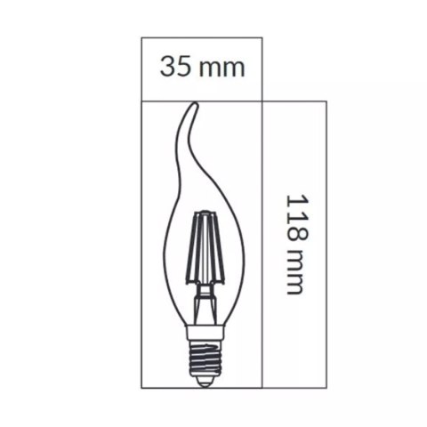 ORO-E14-C35-FL-CLARO-FLAMI-6W-DW ORO03066 ŻARÓWKA ORO-E14-C35-FL-CLARO-FLAMI-6W-DW ORO03066 ŻARÓWKA