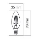 ORO-E14-C35-FL-ROTO-6W-WW ŻARÓWKA