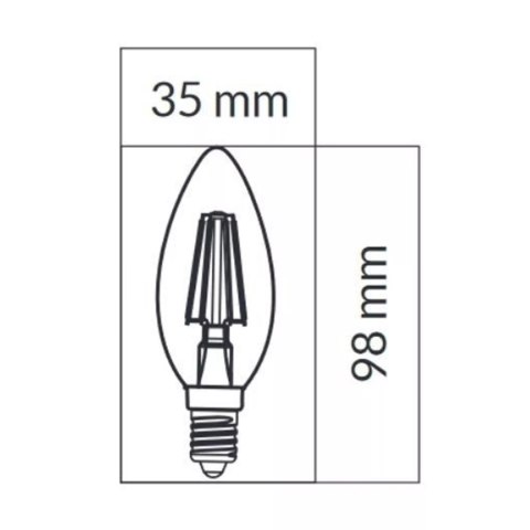 ORO-E14-C35-FL-ROTO-6W-WW ŻARÓWKA ORO-E14-C35-FL-ROTO-6W-WW ŻARÓWKA