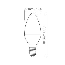 ORO-E14-C37-TOTO-8W-DW ŻARÓWKA