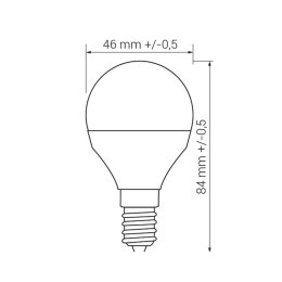ORO-E14-G45-TOTO-8W-DW ŻARÓWKA