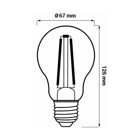 ORO-E27-A67-FL-CLARO-16W-WW ŻARÓWKA ORO-E27-A67-FL-CLARO-16W-WW ŻARÓWKA