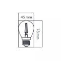 ORO-E27-G45-FL-CLARO-1,3W-WW ŻARÓWKA