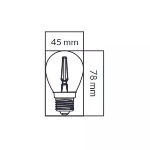 ORO-E27-G45-FL-CLARO-1,3W-WW ŻARÓWKA ORO-E27-G45-FL-CLARO-1,3W-WW ŻARÓWKA