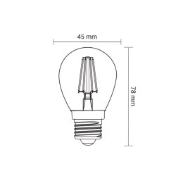ORO-E27-G45-FL-CLARO-4W-WW ŻARÓWKA