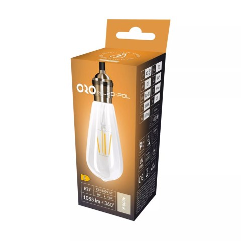 ORO-E27-ST64-FL-CLARO-8W-DW ORO-E27-ST64-FL-CLARO-8W-DW
