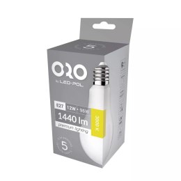 ORO-PREMIUM-E27-A60-12W-XP-WW, 3000K ŻARÓWKA