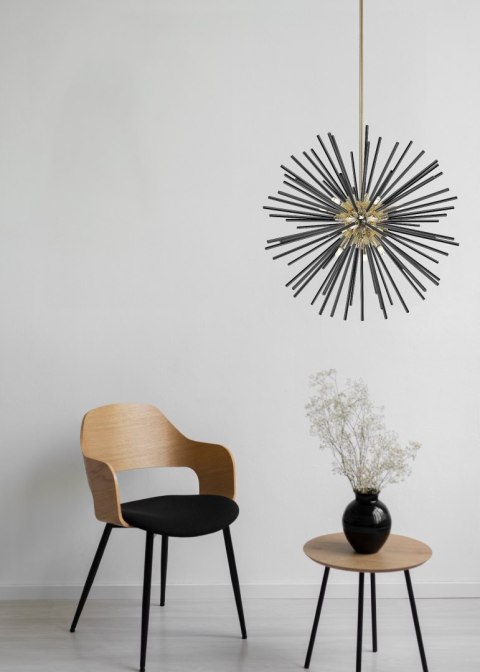 P0491-09C-F7BC URCHIN LAMPA WISZĄCA CZARNO-ZŁOTA/BLACK-GOLD P0491-09C-F7BC URCHIN LAMPA WISZĄCA CZARNO-ZŁOTA/BLACK-GOLD