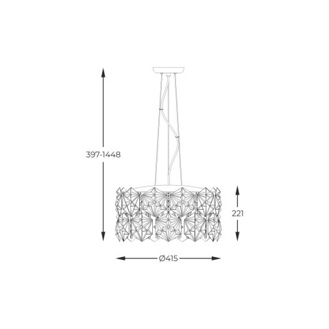 P0534-05C-F4AC DAVI LAMPA WISZĄCA CHROME P0534-05C-F4AC DAVI LAMPA WISZĄCA CHROME