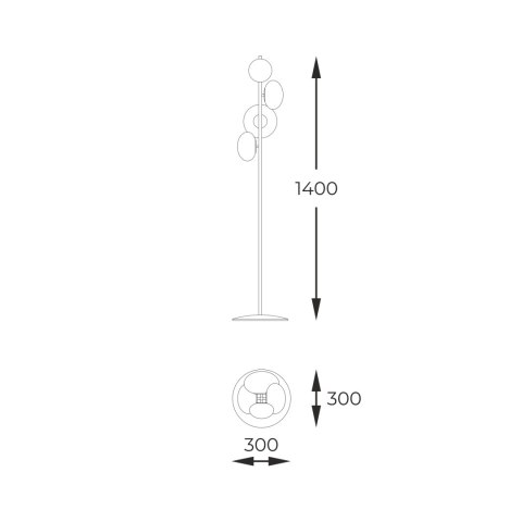 1177 OMI LAMPA PODŁOGOWA ZŁOTY 1177 OMI LAMPA PODŁOGOWA ZŁOTY