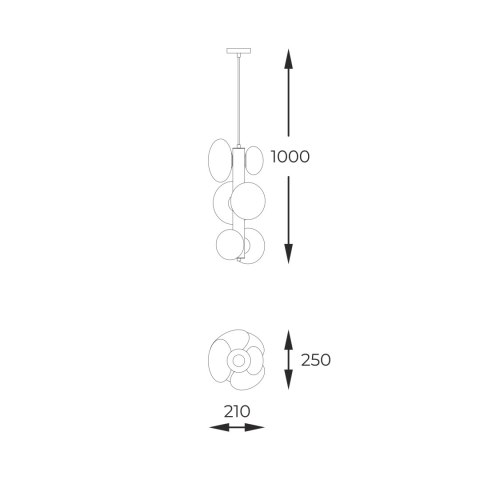 1195 OMI LAMPA WISZĄCA ZŁOTY 1195 OMI LAMPA WISZĄCA ZŁOTY