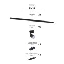 3015 ZESTAW 1 SZYNOPRZEWODY BLACK JEDNOOBWODOWY