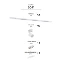 3041 ZESTAW 1 SZYNOPRZEWODY WHITE JEDNOOBWODOWY