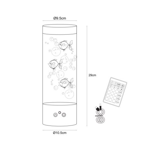 87946 AQUA LAMPA STOŁOWA CZARNA/BLACK