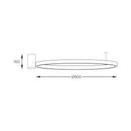 89429-90BK HORIK LAMPA SUFITOWA CZARNA/BLACK
