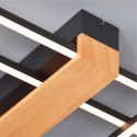 C230624202A MINAR LAMPA SUFITOWA CZARNA+DREWNO/BLACK+WOOD