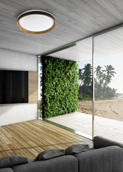 CL2204003-490MBWT BOIS LAMPA SUFITOWA CZARNA+DREWNO/BLACK+WOOD CL2204003-490MBWT BOIS LAMPA SUFITOWA CZARNA+DREWNO/BLACK+WOOD