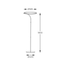 E82907-31 CORIT LAMPA PODŁOGOWA CZARNA/BLACK