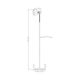 F4102-BK BOSCA LAMPA PODŁOGOWA CZARNA/BLACK