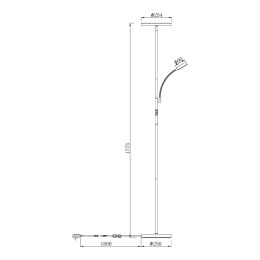 FL-020288RD MANDI LAMPA PODŁOGOWA CZARNA/BLACK