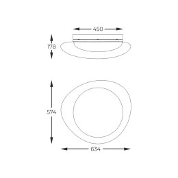 FM2201001-570 AURA LAMPA SUFITOWA BIAŁA/WHITE