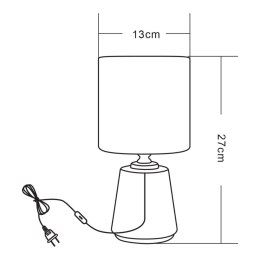 HS8605-WH LAMPA STOŁOWA BIAŁY/ZŁOTY