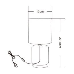 HS8720-WH LAMPA STOŁOWA BIAŁY/ZŁOTY