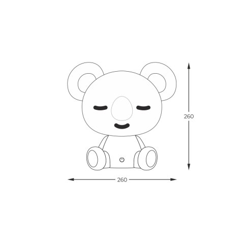 KDR-611-GR LAMPA STOŁOWA KOALA SZARA/GREY KDR-611-GR LAMPA STOŁOWA KOALA SZARA/GREY