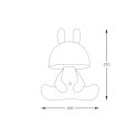 KDR-6301-WH LAMPA STOŁOWA KRÓLICZEK BIAŁA/WHITE