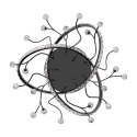MX3481-1S-3BCT MAIA LAMPA SUFITOWA CZARNA/BLACK