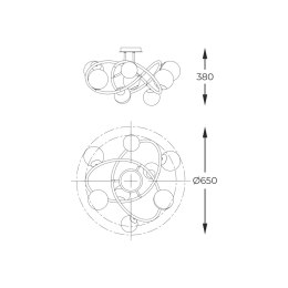 MX4922-8-EBGN NISYRO LAMPA SUFITOWA