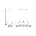MD3115-3-3BT PIRO LAMPA WISZĄCA CZARNA/BLACK