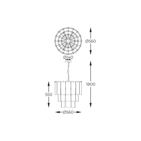 MD3523-14L-EGN NIRA LAMPA WISZĄCA ZŁOTA/GOLD MD3523-14L-EGN NIRA LAMPA WISZĄCA ZŁOTA/GOLD