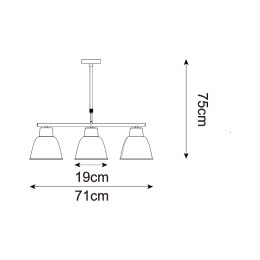 P21031M-3TUP ORLO LAMPA WISZĄCA BIAŁA/WHITE