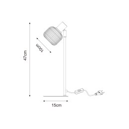R5021009A-1T STEM LAMPA STOŁOWA CZARNA/BLACK