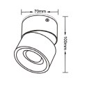 Brema oprawa natynkowa ruchoma LED CCT czarna LP-2626/1RM BK movable