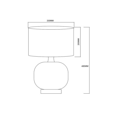 Lampa stołowa Tamiza 48 cm biała 1xE27 Lampa stołowa Tamiza 48 cm biała 1xE27
