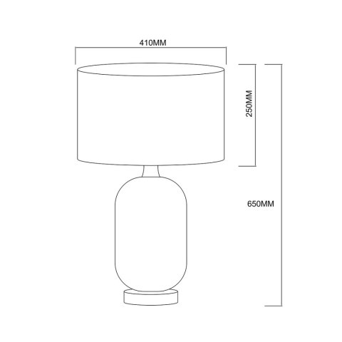 Lampa stołowa Tamiza 65 cm biała 1xE27 Lampa stołowa Tamiza 65 cm biała 1xE27