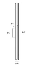 MAXLIGHT W0366 KINKIET FAYETTE 61CM 12W IP44 3000K ZŁOTY