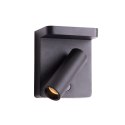 MAXLIGHT W0374 LOFER KINKIET CZARNY 7W 364LM 3000K