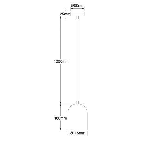 Metalowa lampa wisząca Nilo czarna 1xGU10 Metalowa lampa wisząca Nilo czarna 1xGU10