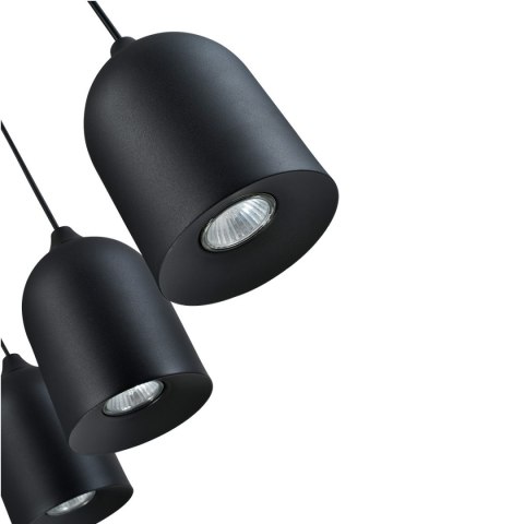 Metalowa lampa wisząca Nilo czarna 3xGU10 Metalowa lampa wisząca Nilo czarna 3xGU10