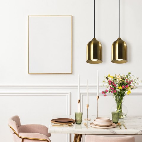 Metalowa lampa wisząca Nilo złota 2xGU10 Metalowa lampa wisząca Nilo złota 2xGU10