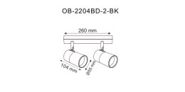 OB-2204BD-2-BK FORI LISTWA CZARNA-ZŁOTA/BLACK-GOLD