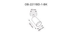 OB-2211BD-1-BK REN KINKIET CZARNY/BLACK