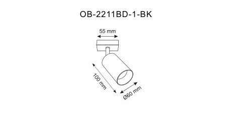 OB-2211BD-1-BK REN KINKIET CZARNY/BLACK OB-2211BD-1-BK REN KINKIET CZARNY/BLACK