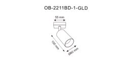 OB-2211BD-1-GLD REN KINKIET ZŁOTY/GOLD