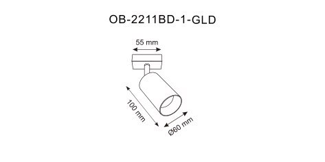 OB-2211BD-1-GLD REN KINKIET ZŁOTY/GOLD OB-2211BD-1-GLD REN KINKIET ZŁOTY/GOLD