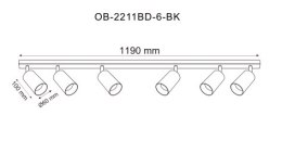 OB-2211BD-6-BK REN LISTWA CZARNA/BLACK