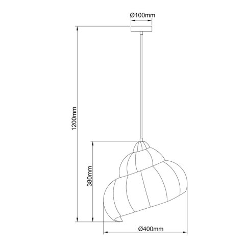 Ratanowa lampa wisząca Shella 40 cm jasne drewno 1xE27 Ratanowa lampa wisząca Shella 40 cm jasne drewno 1xE27